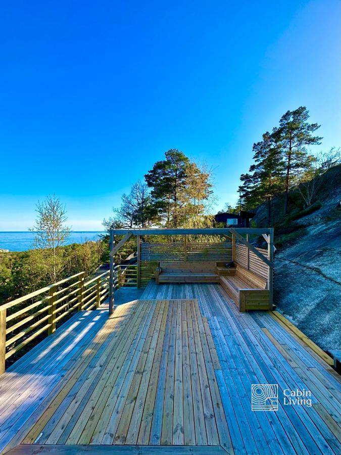 Brand new beautiful cabin view Wifi Sonos system Larvik Exterior foto
